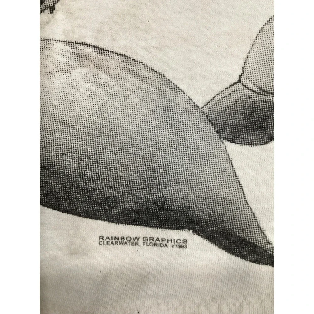 Vintage Manatee All Over Print Tshirt 1993 Size Skate Indie Single Stitch AOP